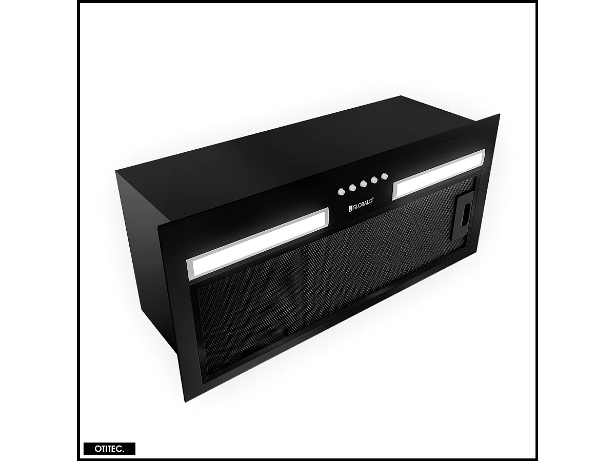 Hotte Casquette Aspirante Silencieuse - 60 cm - 320 m3/h - HADARIO - Noir