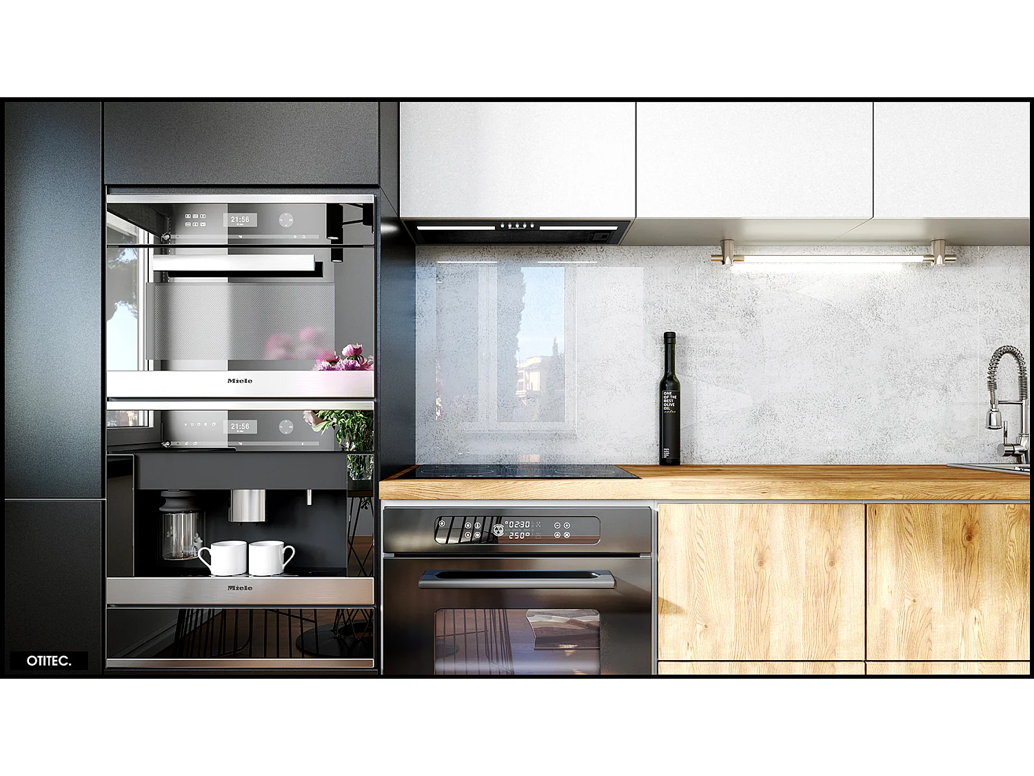 Hotte Casquette Aspirante Silencieuse - 60 cm - 320 m3/h - HADARIO - Noir