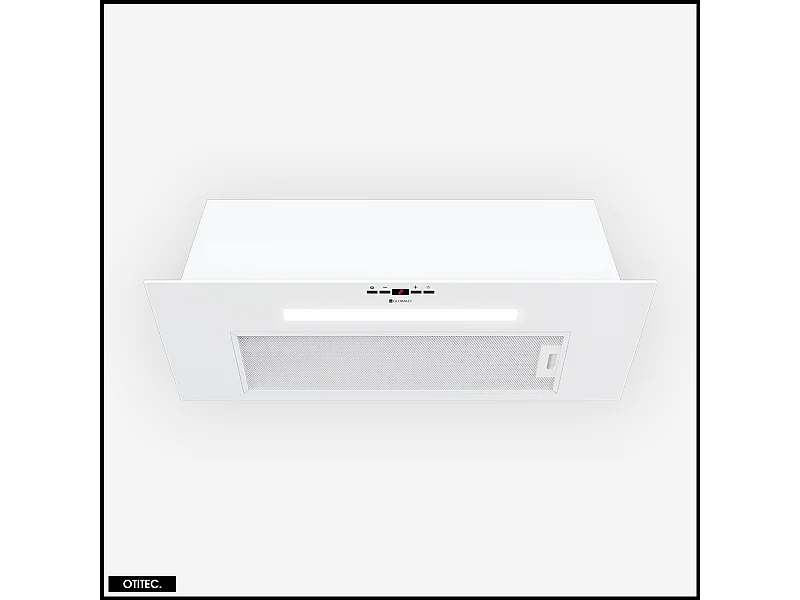 Hotte Casquette Aspirante Silencieuse - 80 cm - 565 m3/h - AGENDERO - Blanc