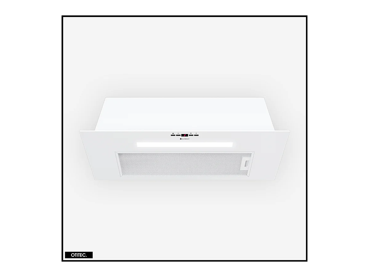 Hotte Casquette Aspirante Silencieuse - 80 cm - 565 m3/h - AGENDERO - Blanc