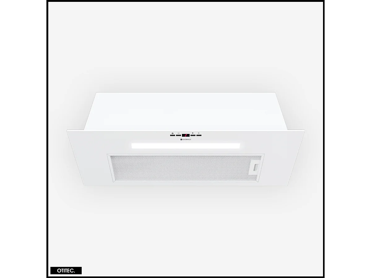 Hotte Casquette Aspirante Silencieuse - 80 cm - 565 m3/h - AGENDERO - Blanc