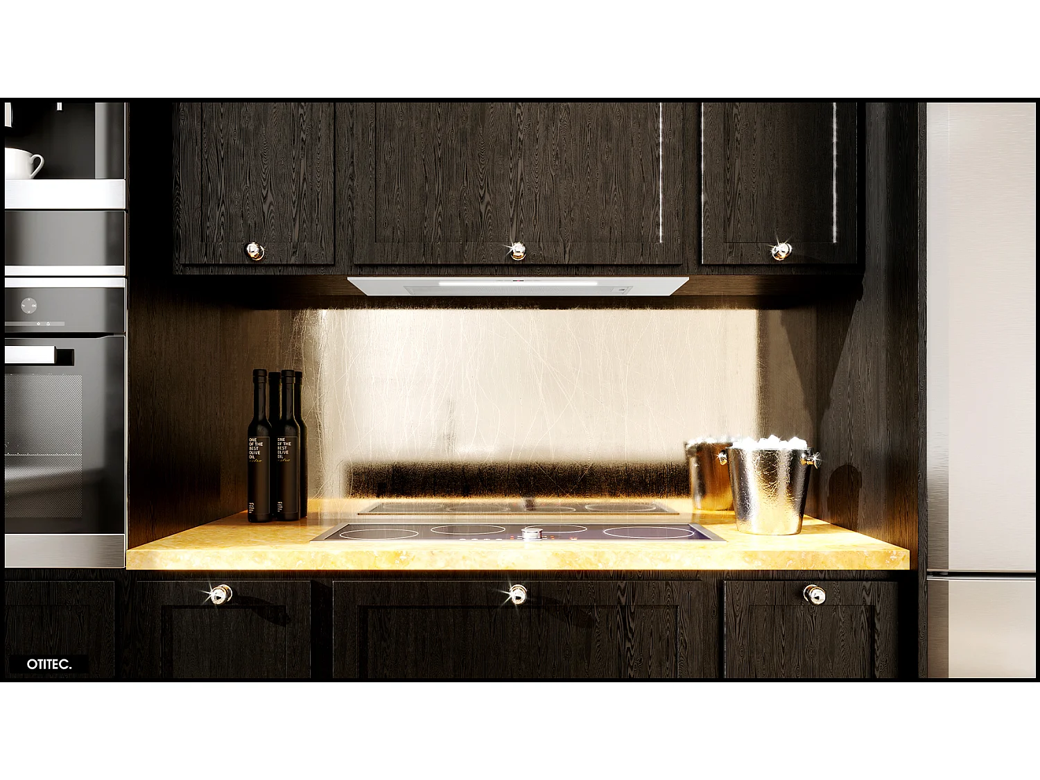 Hotte Casquette Aspirante Silencieuse - 80 cm - 565 m3/h - AGENDERO - Blanc