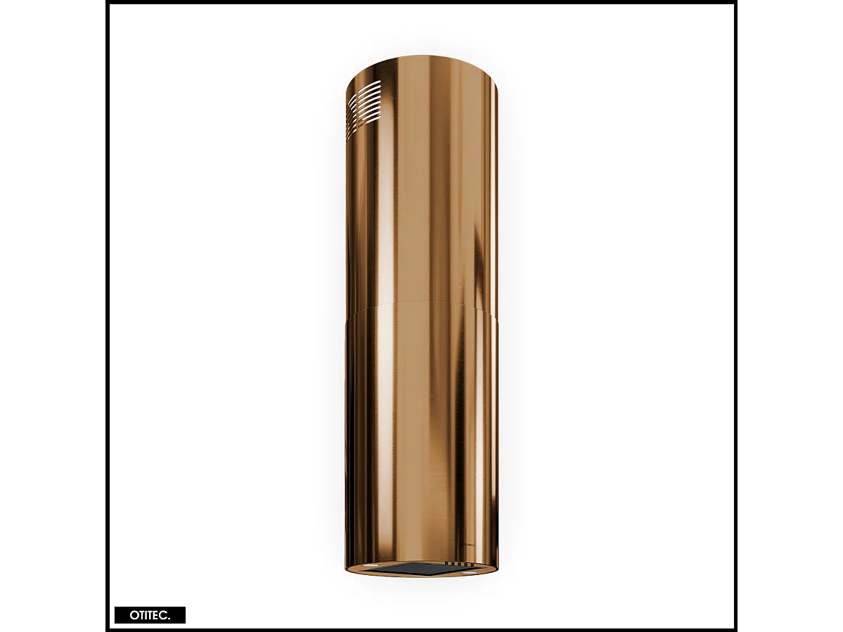 Hotte Îlot Aspirante Silencieuse - 39 cm - 570 m3/h - LOBELIO - Caramel Doré