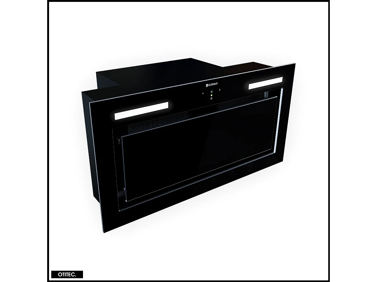 Hotte Casquette Aspirante Silencieuse - 60 cm - 545 m3/h - LUMOTION - Noir