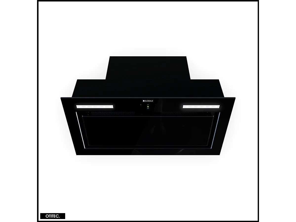 Hotte Casquette Aspirante Silencieuse - 60 cm - 545 m3/h - LUMOTION - Noir