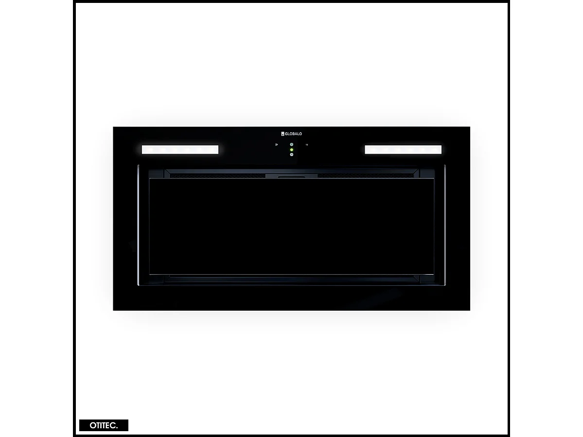 Hotte Casquette Aspirante Silencieuse - 60 cm - 545 m3/h - LUMOTION - Noir