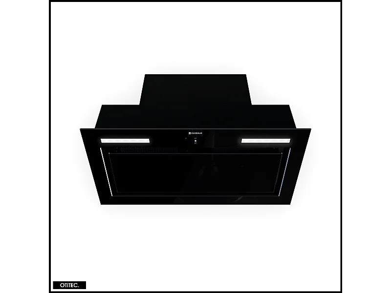 Hotte Casquette Aspirante Silencieuse - 60 cm - 545 m3/h - LUMOTION - Noir