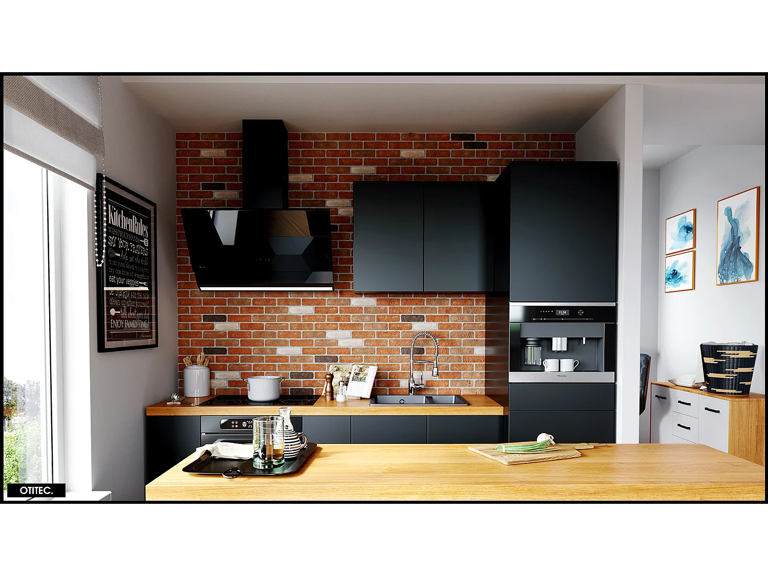 Hotte Murale Aspirante Silencieuse - 90 cm - 760 m3/h - ZENESOR - Noir