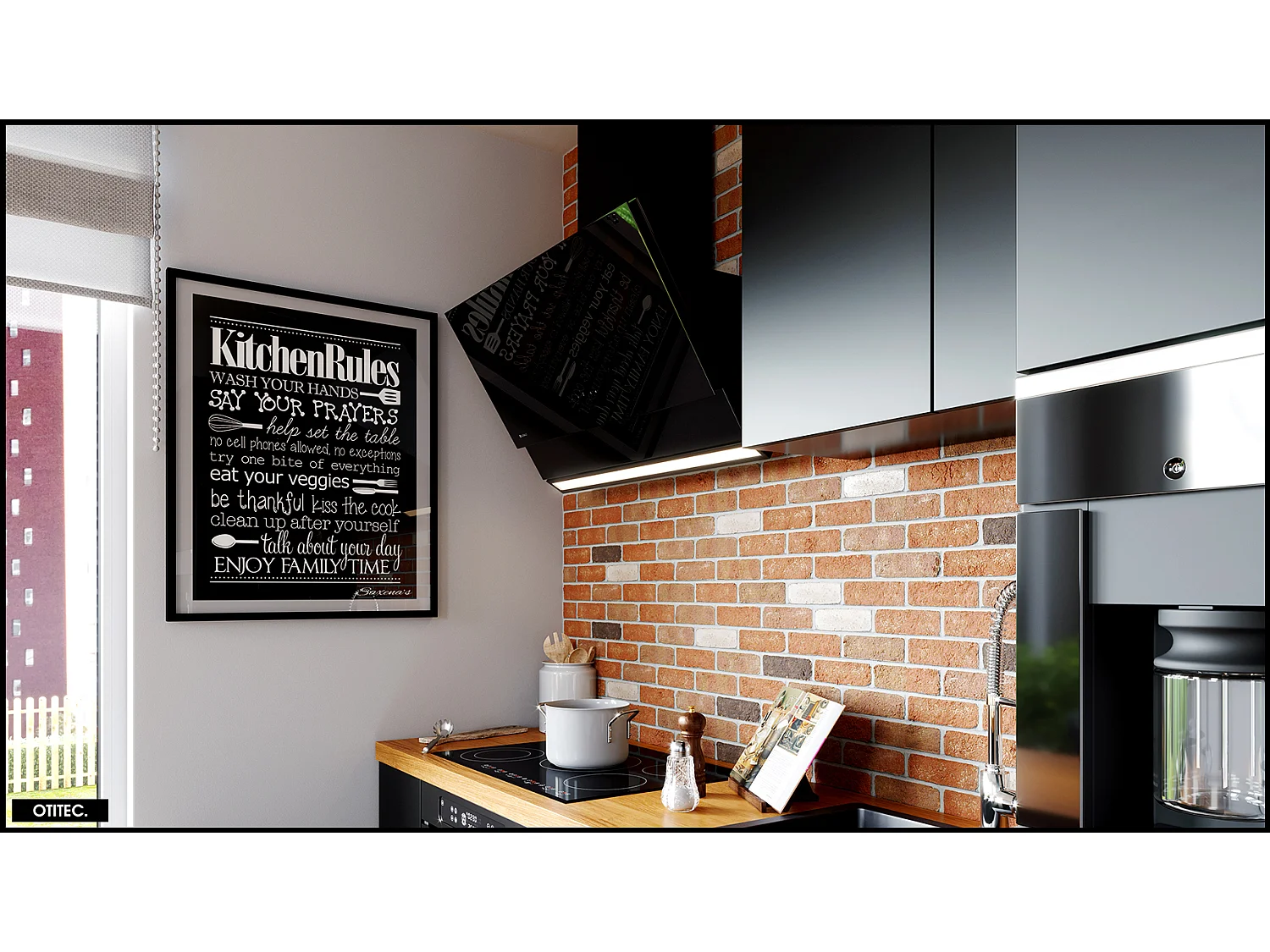 Hotte Murale Aspirante Silencieuse - 90 cm - 760 m3/h - ZENESOR - Noir