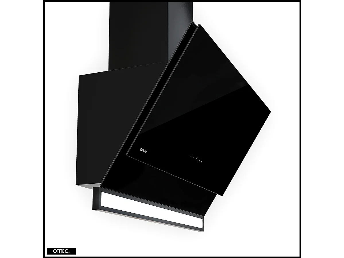 Hotte Murale Aspirante Silencieuse - 90 cm - 760 m3/h - ZENESOR - Noir