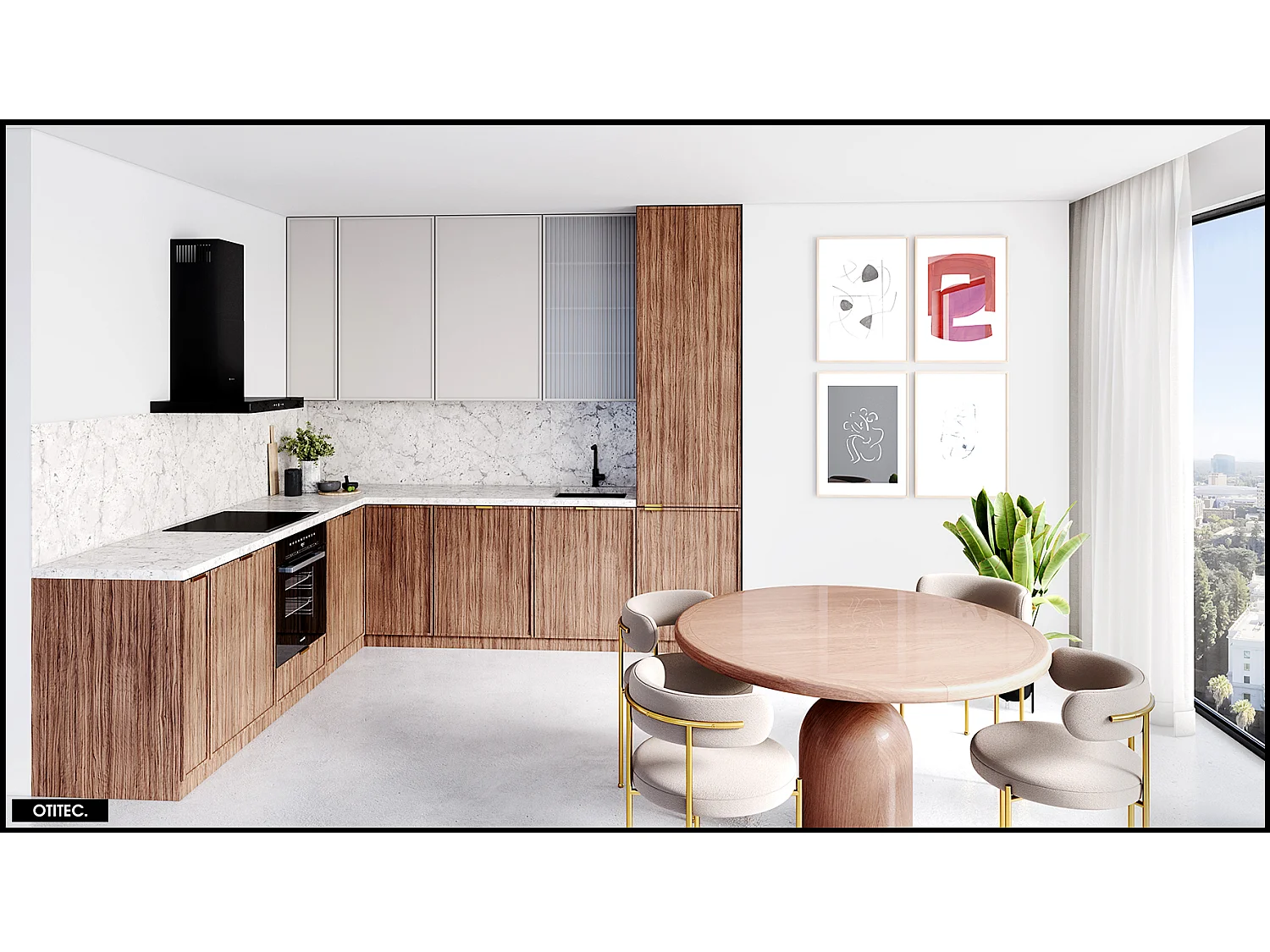 Hotte Murale Aspirante Silencieuse - 60 cm - 596 m3/h - LONATIO - Noir