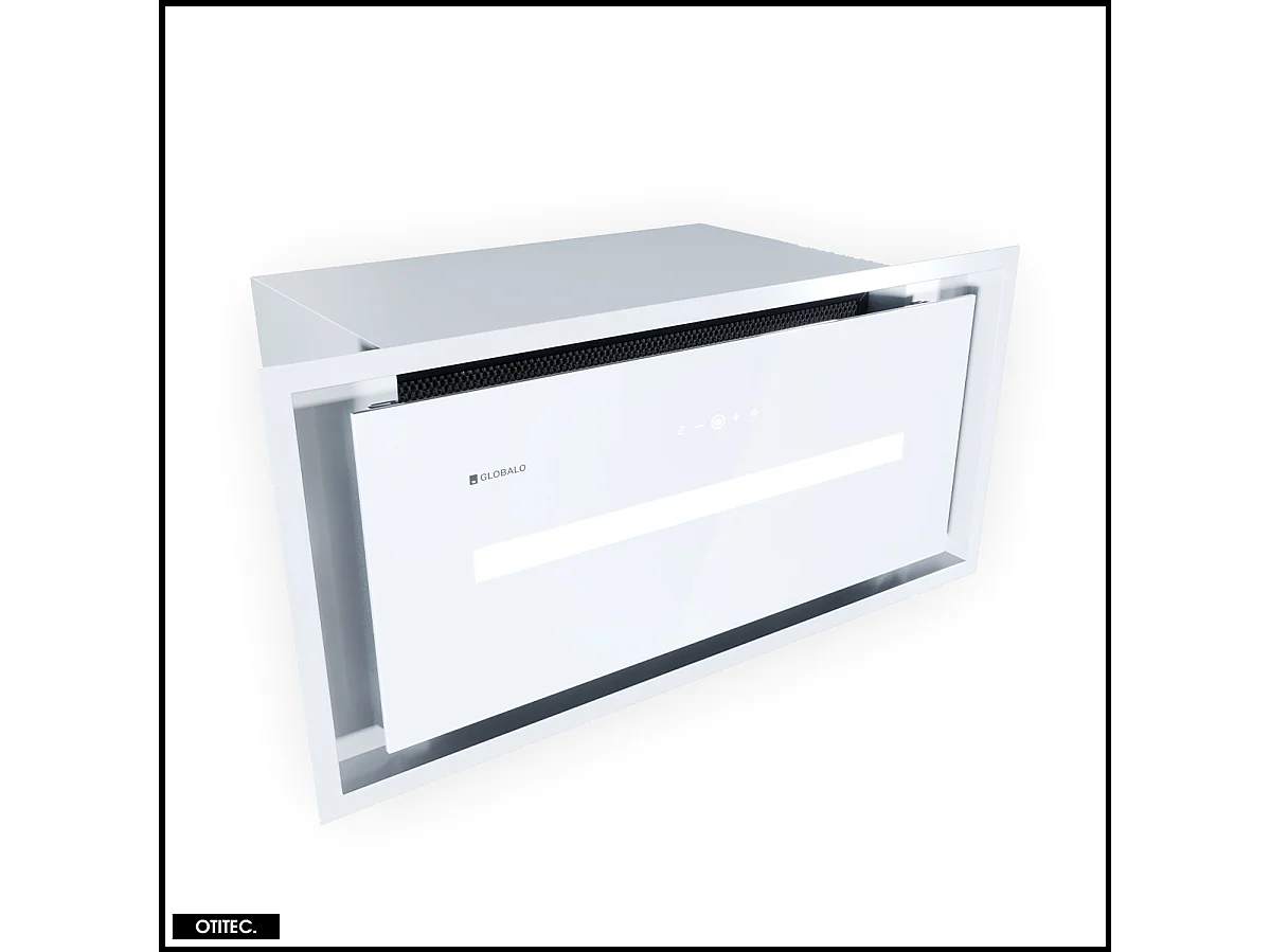 Hotte Casquette Aspirante Silencieuse - 60 cm - 720 m3/h - PINELIO - Blanc