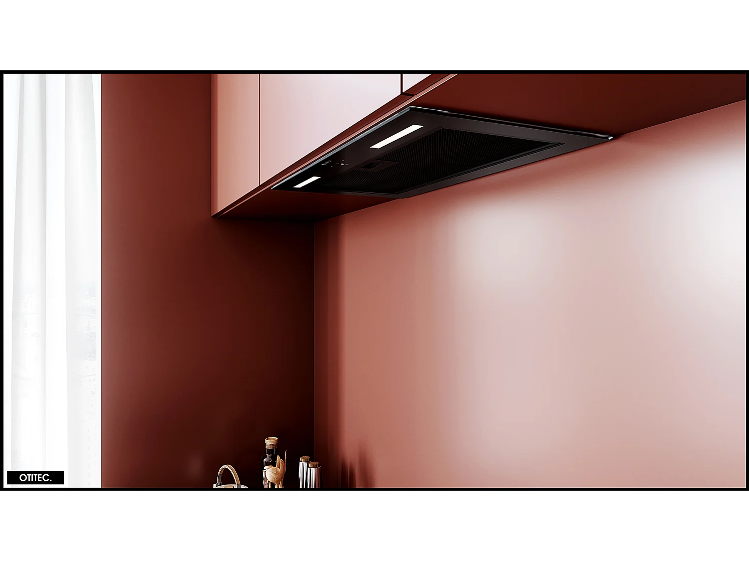 Hotte Casquette Aspirante Silencieuse - 60 cm - 445 m3/h - PIMOTION GEST - Noir