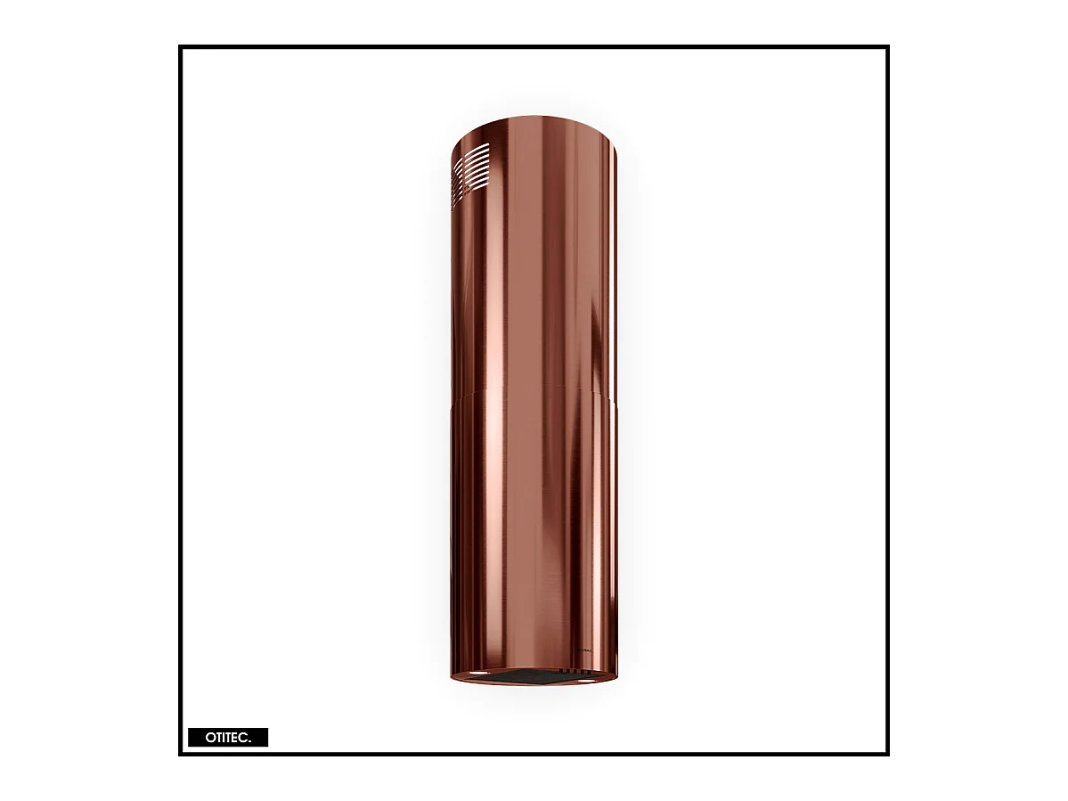 Hotte Îlot Aspirante Silencieuse - 39 cm - 570 m3/h - LOBELIO - Vin Cuivre