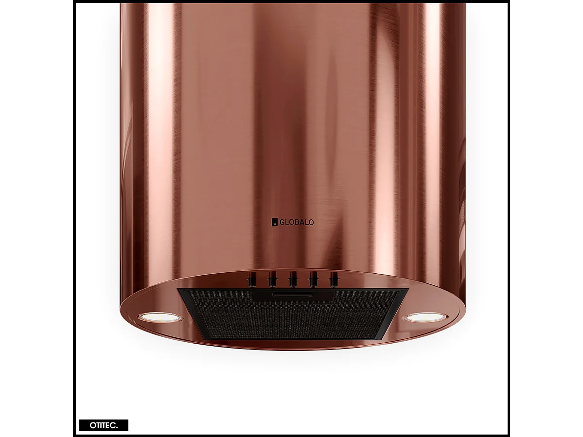 Hotte Îlot Aspirante Silencieuse - 39 cm - 570 m3/h - LOBELIO - Vin Cuivre