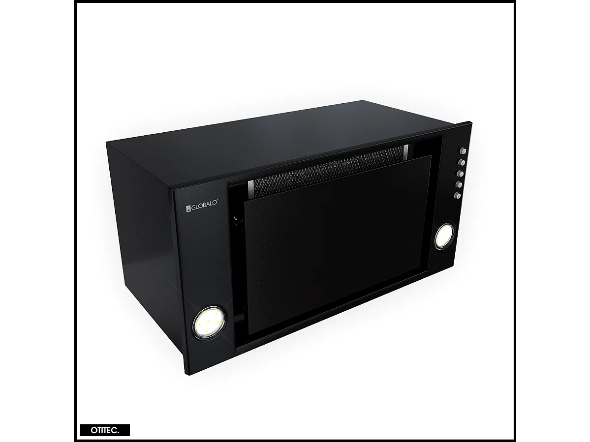 Hotte Casquette Aspirante Silencieuse - 60 cm - 525 m3/h - RETIO - Noir