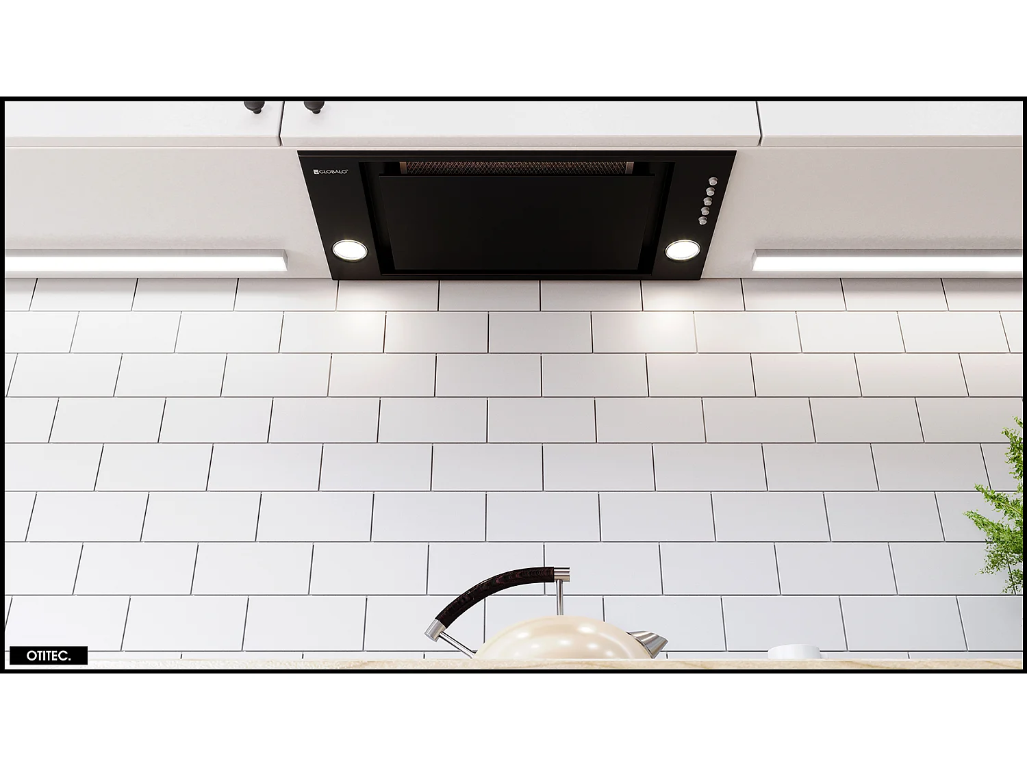 Hotte Casquette Aspirante Silencieuse - 60 cm - 525 m3/h - RETIO - Noir