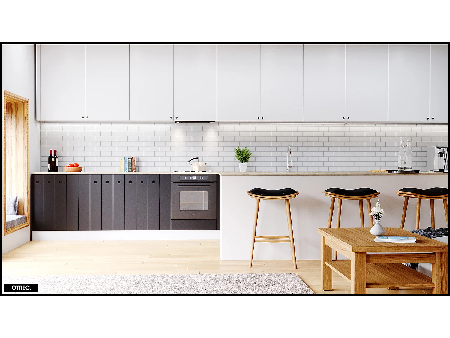 Hotte Casquette Aspirante Silencieuse - 60 cm - 525 m3/h - RETIO - Noir