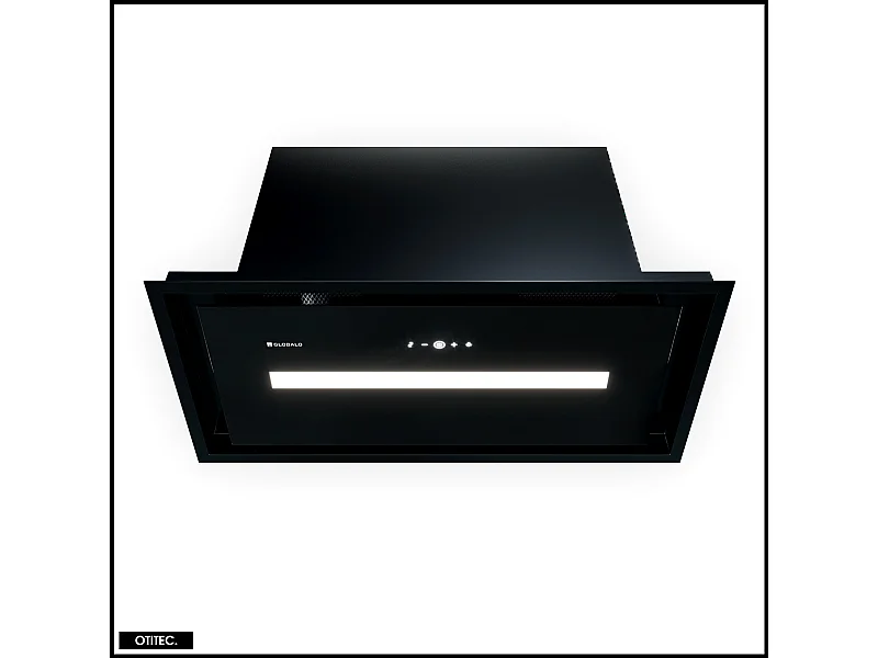 Hotte Casquette Aspirante Silencieuse - 60 cm - 720 m3/h - PINELIO - Noir