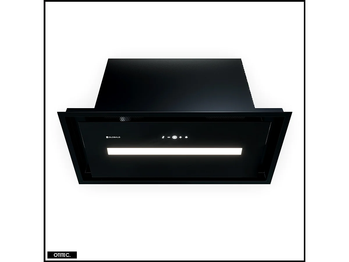 Hotte Casquette Aspirante Silencieuse - 60 cm - 720 m3/h - PINELIO - Noir