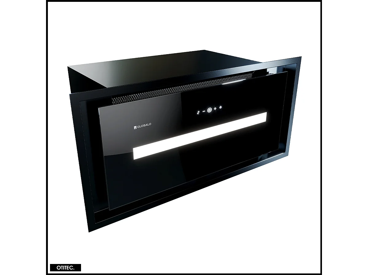 Hotte Casquette Aspirante Silencieuse - 60 cm - 720 m3/h - PINELIO - Noir