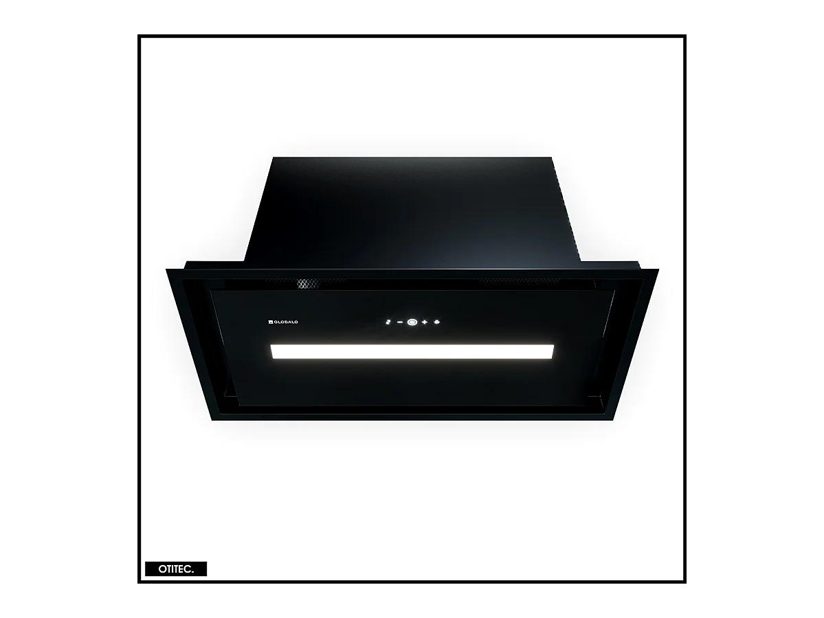 Hotte Casquette Aspirante Silencieuse - 60 cm - 720 m3/h - PINELIO - Noir