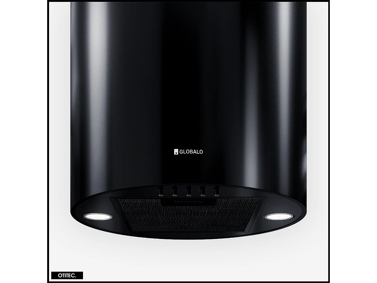 Hotte Murale Aspirante Silencieuse - 39 cm - 570 m3/h - LOBELIO - Noir