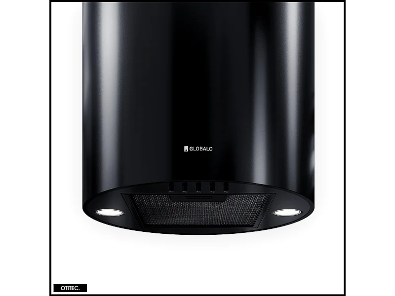 Hotte Îlot Aspirante Silencieuse - 39 cm - 570 m3/h - LOBELIO - Noir