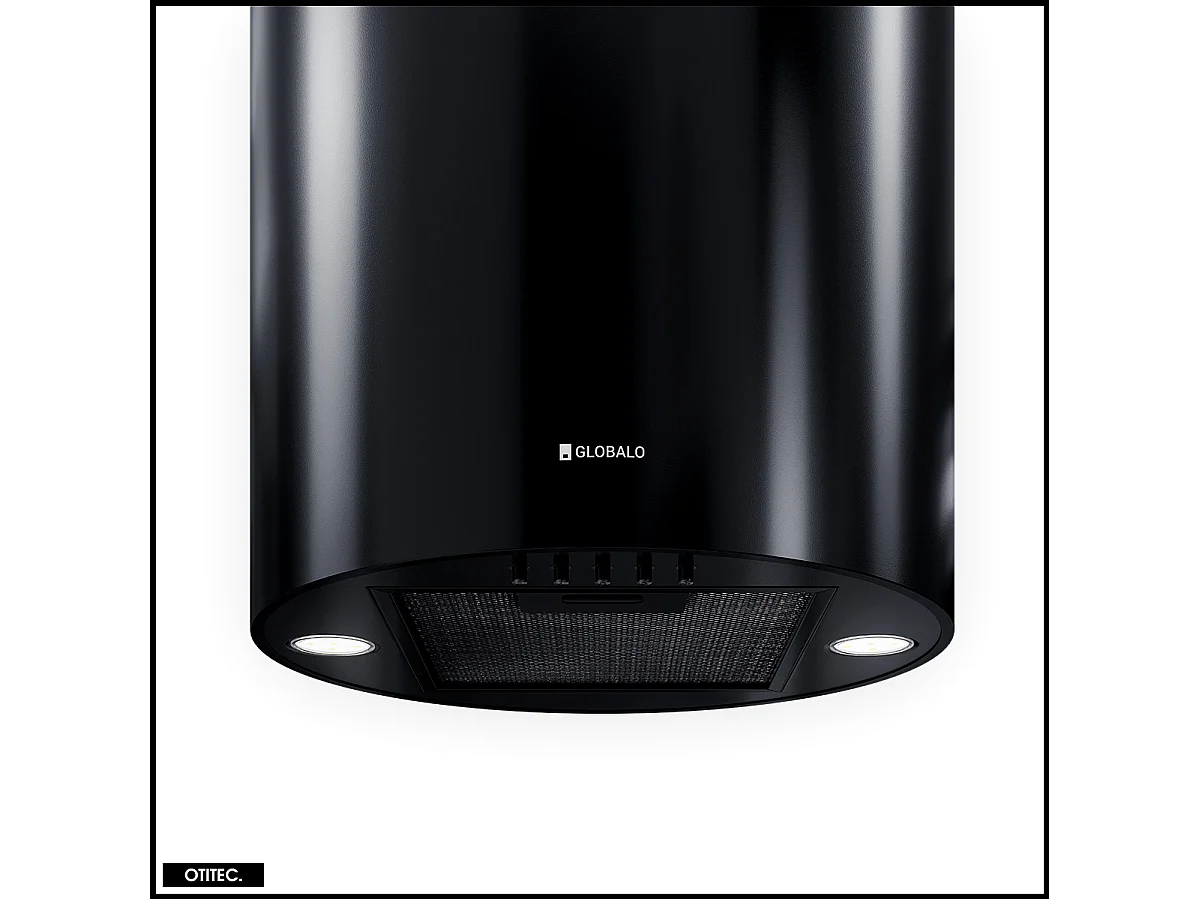 Hotte Îlot Aspirante Silencieuse - 39 cm - 570 m3/h - LOBELIO - Noir