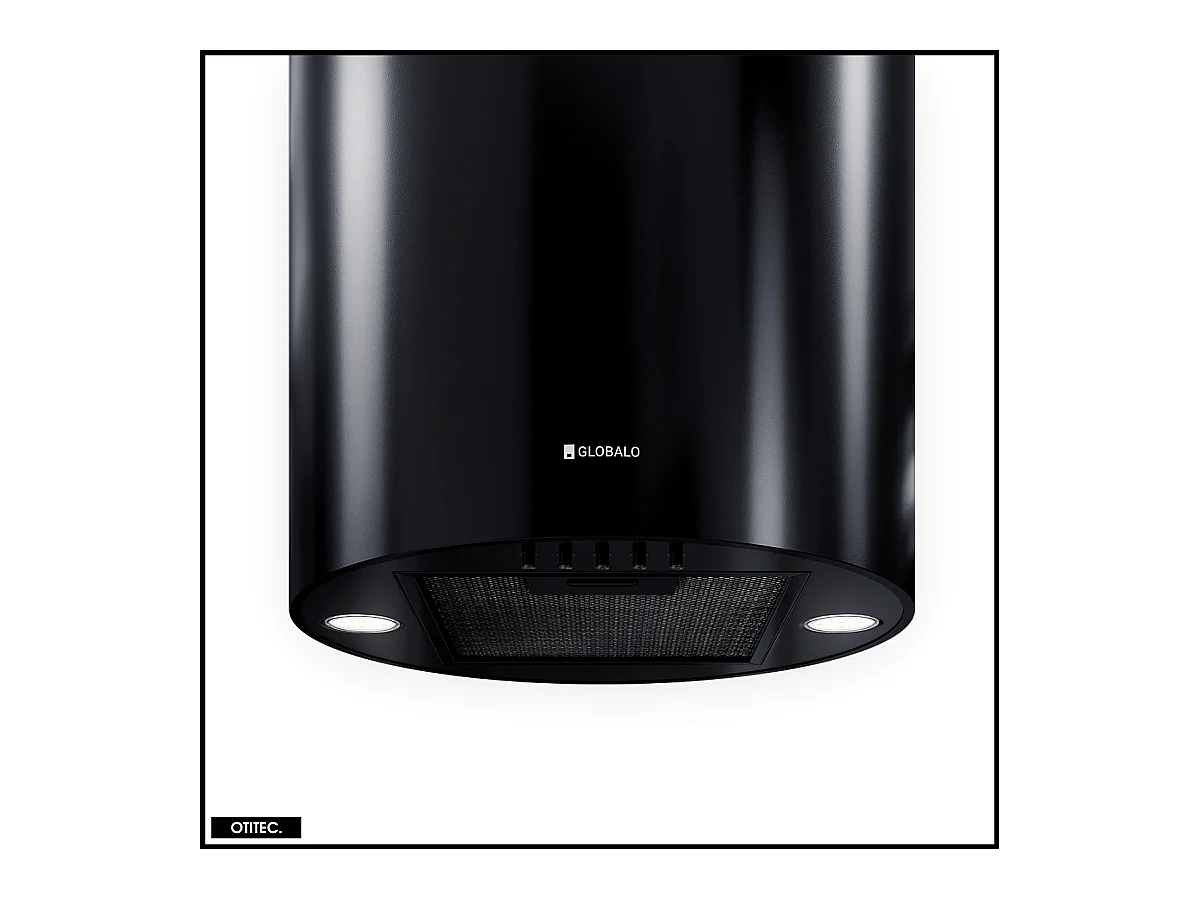 Hotte Îlot Aspirante Silencieuse - 39 cm - 570 m3/h - LOBELIO - Noir