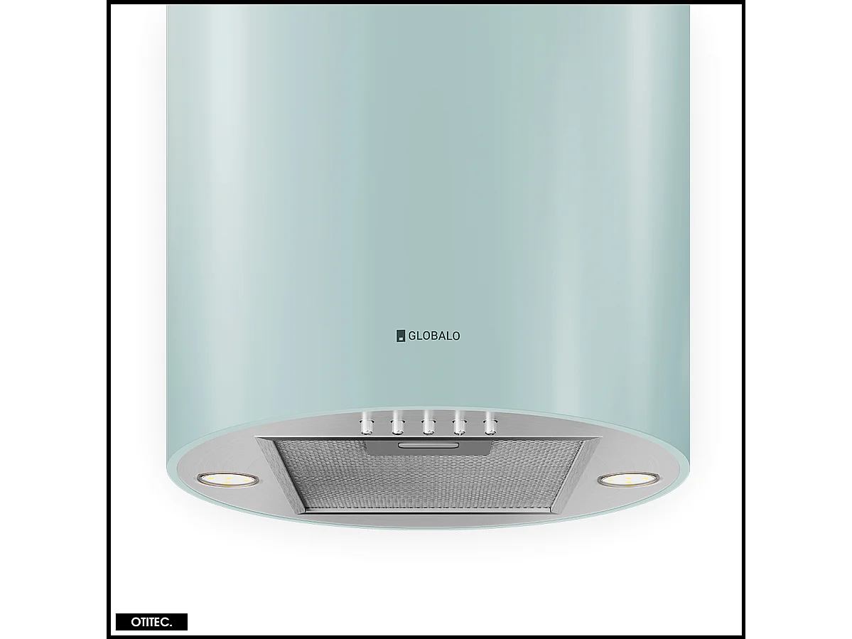 Hotte Îlot Aspirante Silencieuse - 39 cm - 570 m3/h - LOBELIO - Menthe