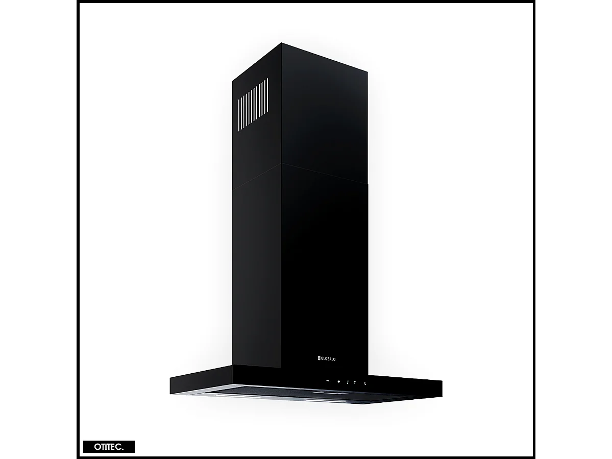 Hotte Murale Aspirante Silencieuse - 60 cm - 555 m3/h - AVENTELIO - Noir