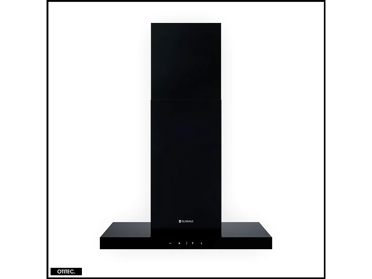 Hotte Murale Aspirante Silencieuse - 60 cm - 555 m3/h - AVENTELIO - Noir