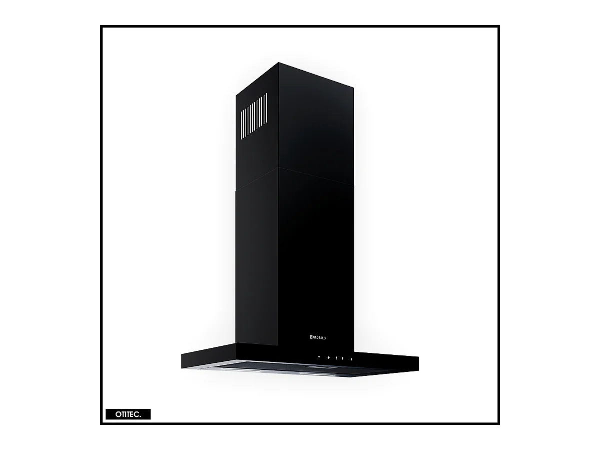 Hotte Murale Aspirante Silencieuse - 60 cm - 555 m3/h - AVENTELIO - Noir