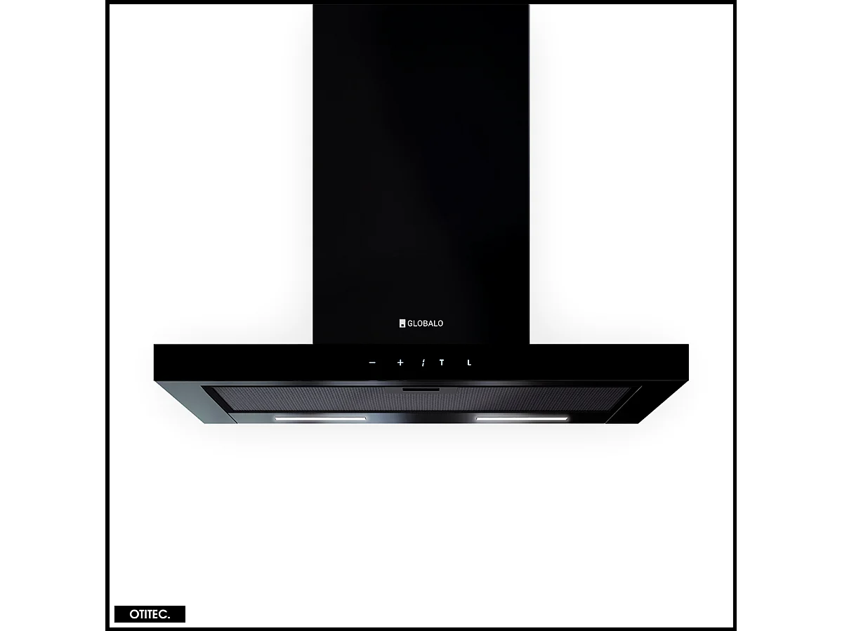 Hotte Murale Aspirante Silencieuse - 60 cm - 555 m3/h - AVENTELIO - Noir