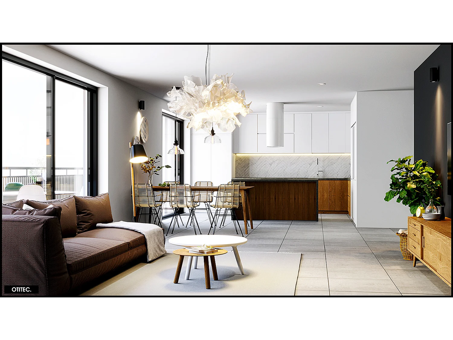 Hotte Îlot Aspirante Silencieuse - 39 cm - 715 m3/h - WERENISO - Blanc