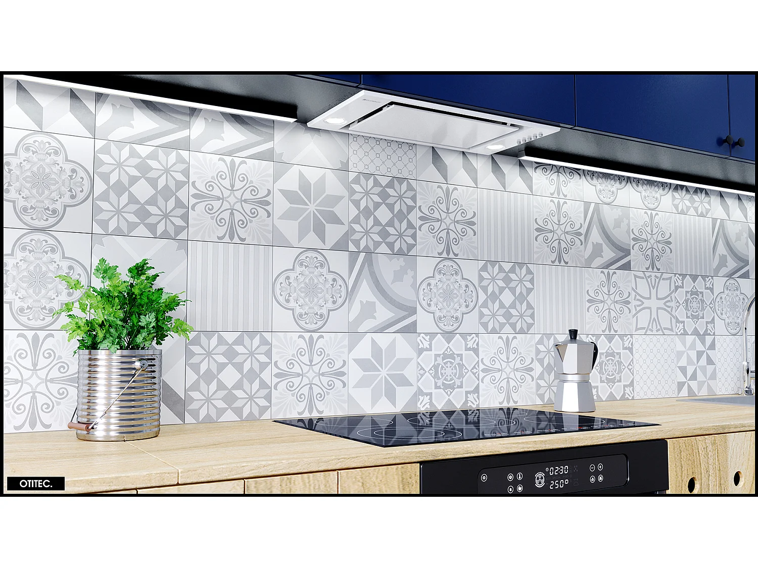 Hotte Casquette Aspirante Silencieuse - 60 cm - 525 m3/h - RETIO - Blanc