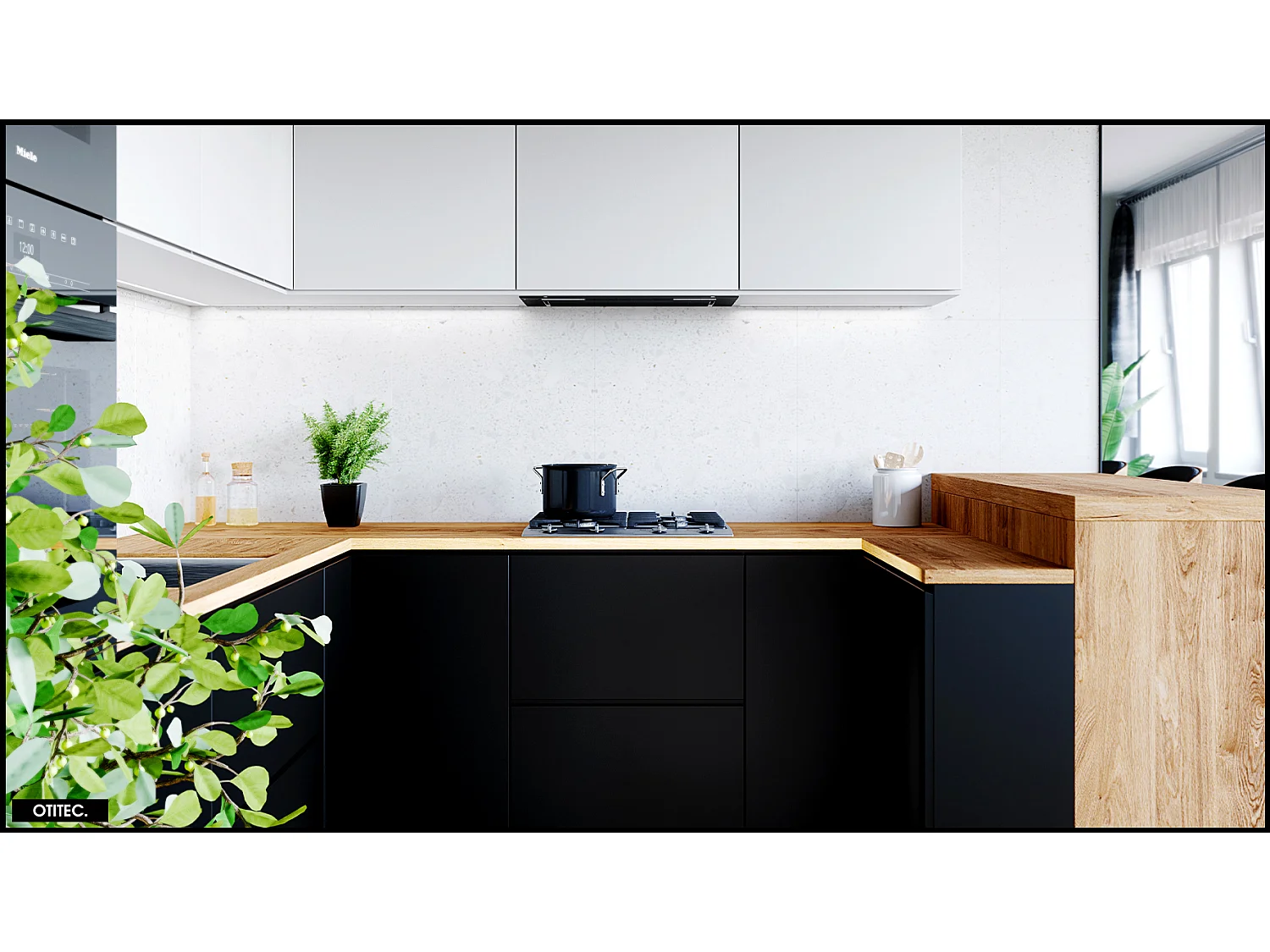 Hotte Casquette Aspirante Silencieuse - 60 cm - 562 m3/h - GINGERO - Noir