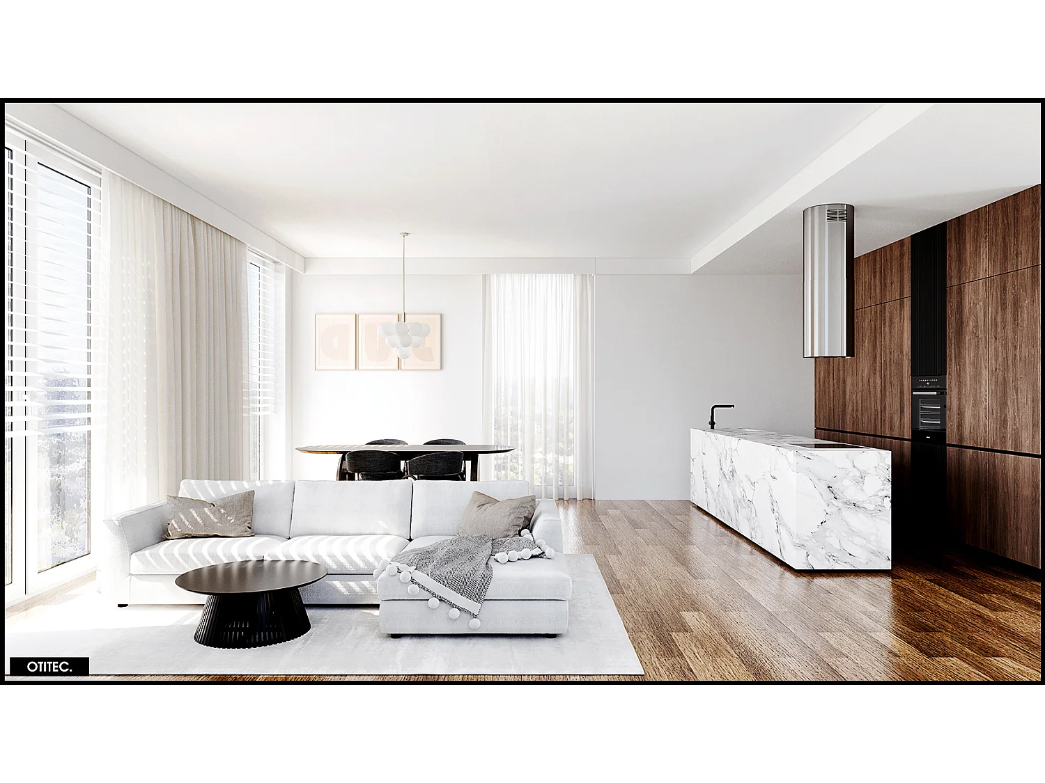 Hotte Îlot Aspirante Silencieuse - 39 cm - 570 m3/h - LOBELIO - Inox