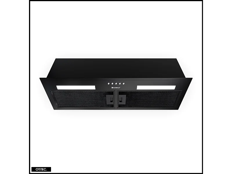 Hotte Casquette Aspirante Silencieuse - 80 cm - 330 m3/h - HADARIO - Noir