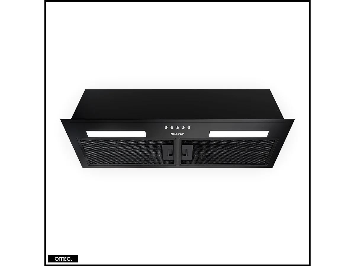 Hotte Casquette Aspirante Silencieuse - 80 cm - 330 m3/h - HADARIO - Noir