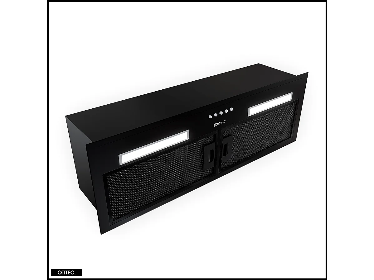 Hotte Casquette Aspirante Silencieuse - 80 cm - 330 m3/h - HADARIO - Noir