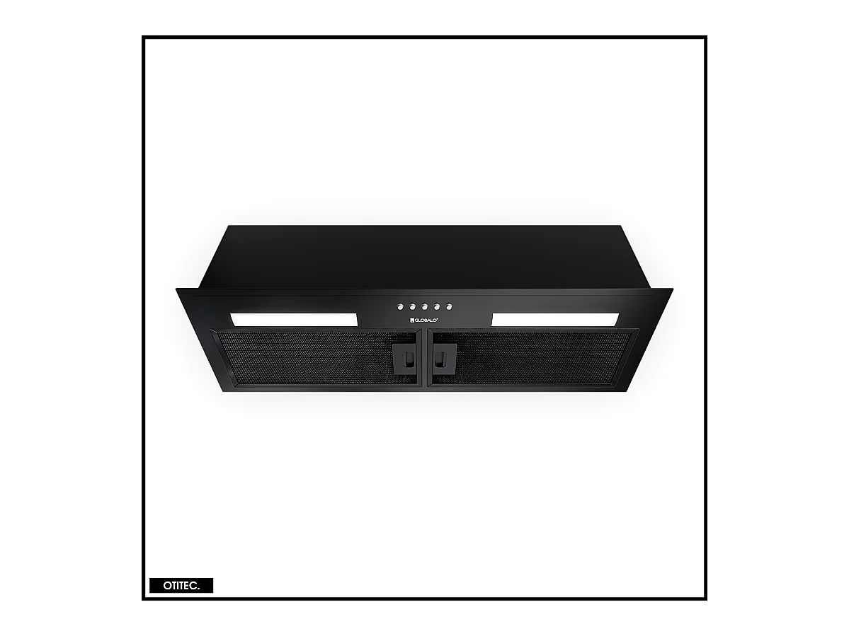 Hotte Casquette Aspirante Silencieuse - 80 cm - 330 m3/h - HADARIO - Noir