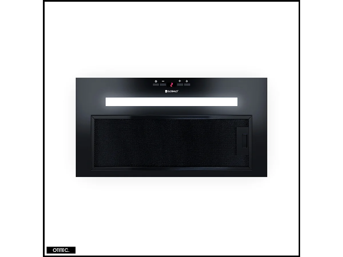 Hotte Casquette Aspirante Silencieuse - 60 cm - 575 m3/h - AGENDERO - Noir