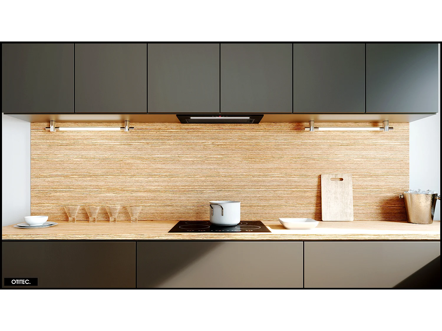 Hotte Casquette Aspirante Silencieuse - 60 cm - 575 m3/h - AGENDERO - Noir