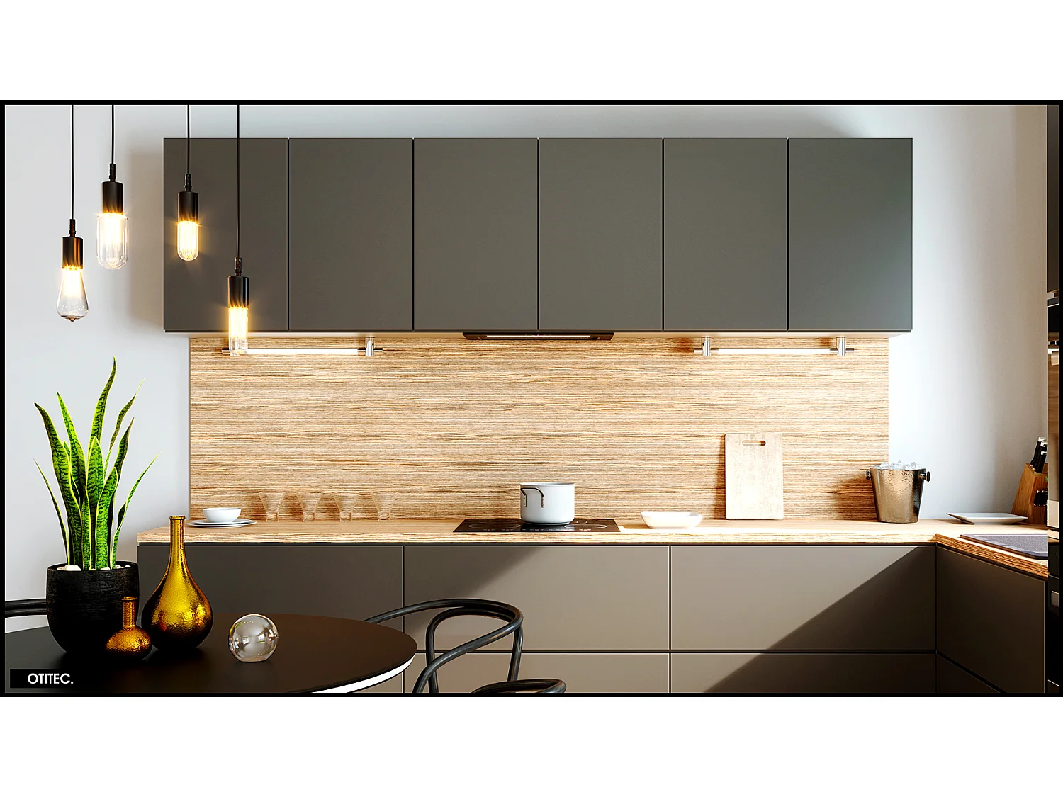 Hotte Casquette Aspirante Silencieuse - 60 cm - 575 m3/h - AGENDERO - Noir