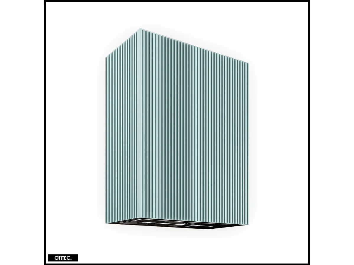 Hotte Murale Aspirante Silencieuse - 60 cm - 720 m3/h - LOWIO - Noir Menthe