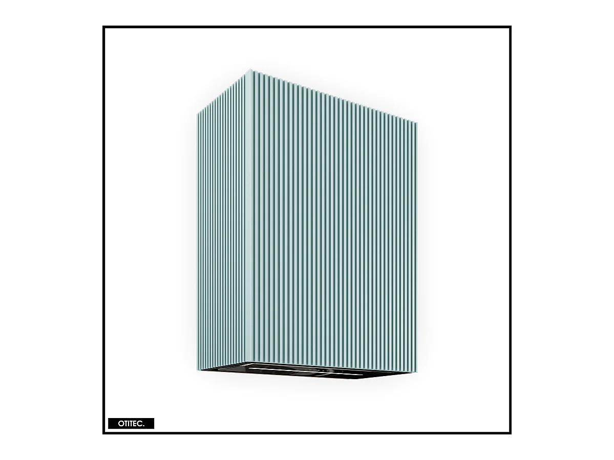 Hotte Murale Aspirante Silencieuse - 60 cm - 720 m3/h - LOWIO - Noir Menthe