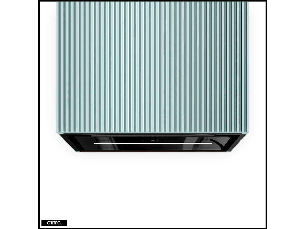 Hotte Murale Aspirante Silencieuse - 60 cm - 720 m3/h - LOWIO - Noir Menthe