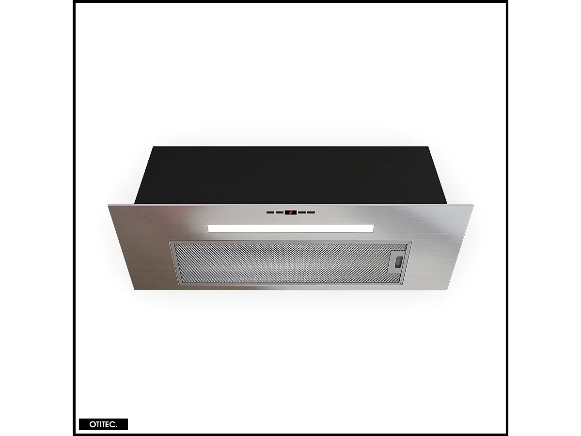 Hotte Casquette Aspirante Silencieuse - 80 cm - 565 m3/h - AGENDERO - Inox